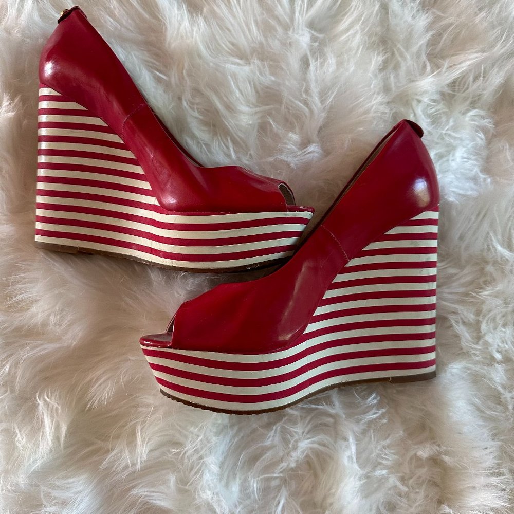 Michael Michael Kors Adalia Peep Red Patent